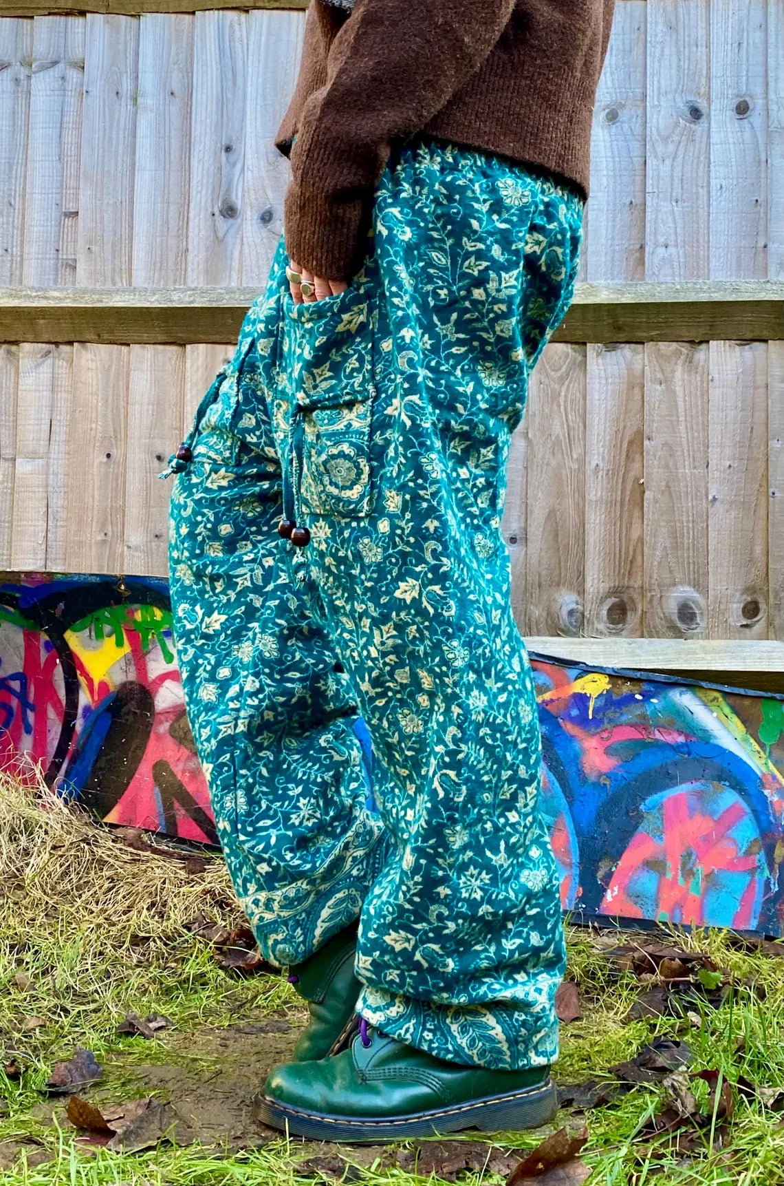 Extra Thick Cosy Warm Winter Blanket Trousers - Teal