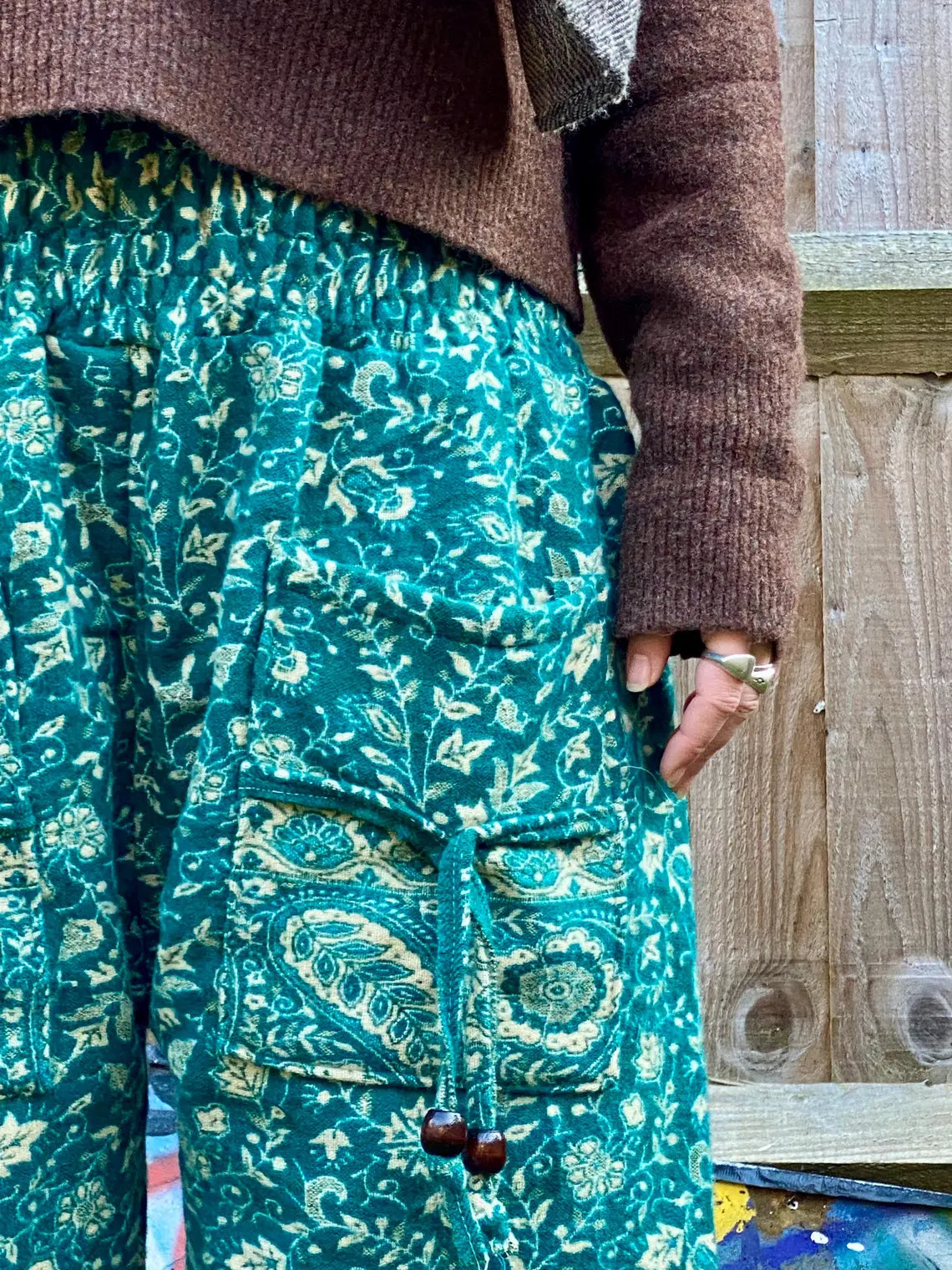 Extra Thick Cosy Warm Winter Blanket Trousers - Teal