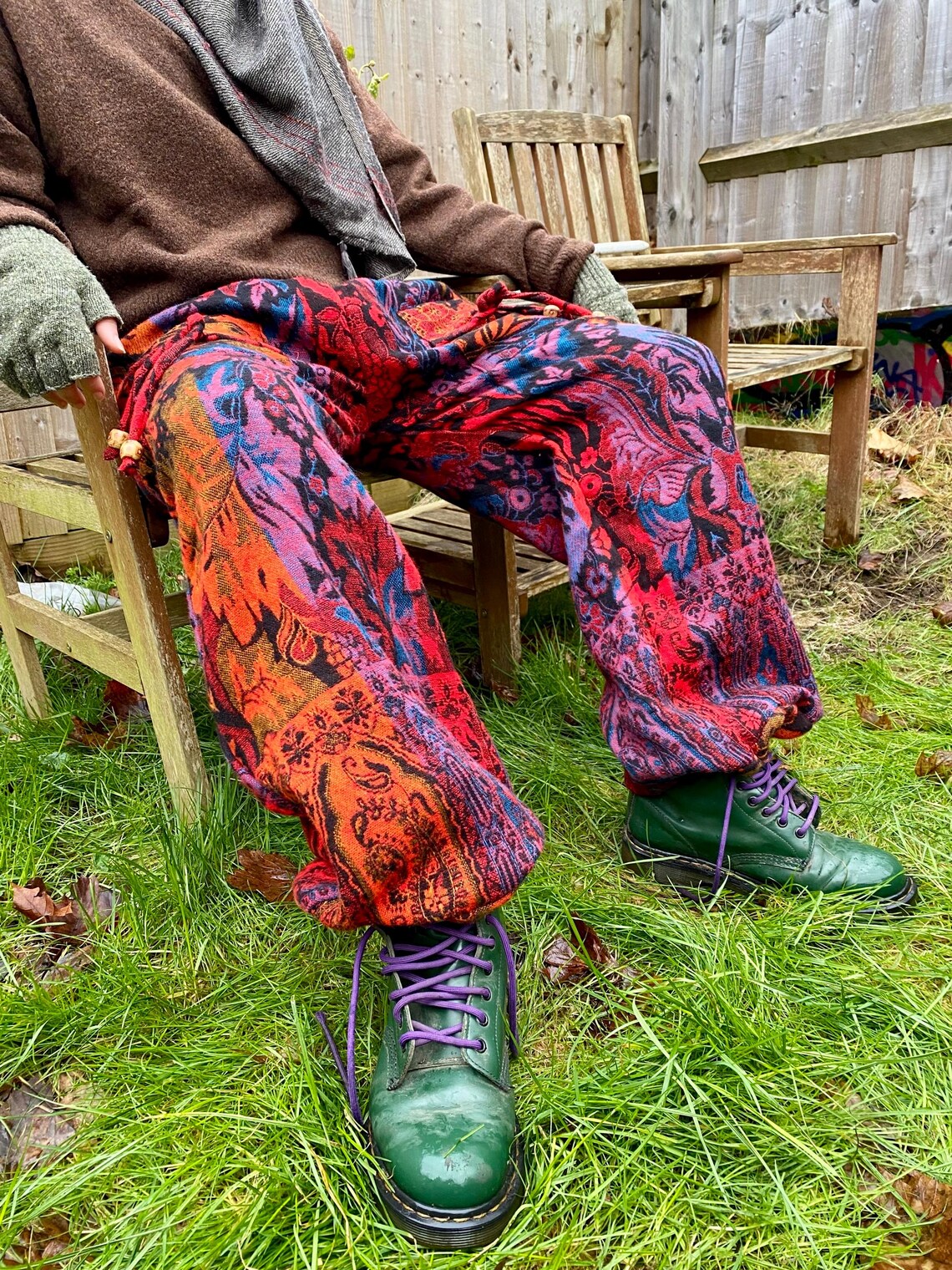 Cosy Warm Winter Blanket Trousers - Fireburst