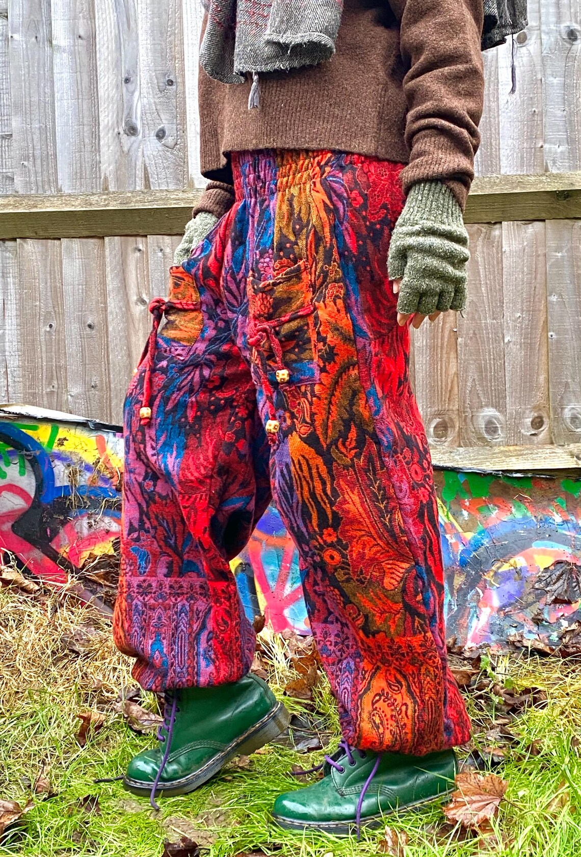 Cosy Warm Winter Blanket Trousers - Fireburst