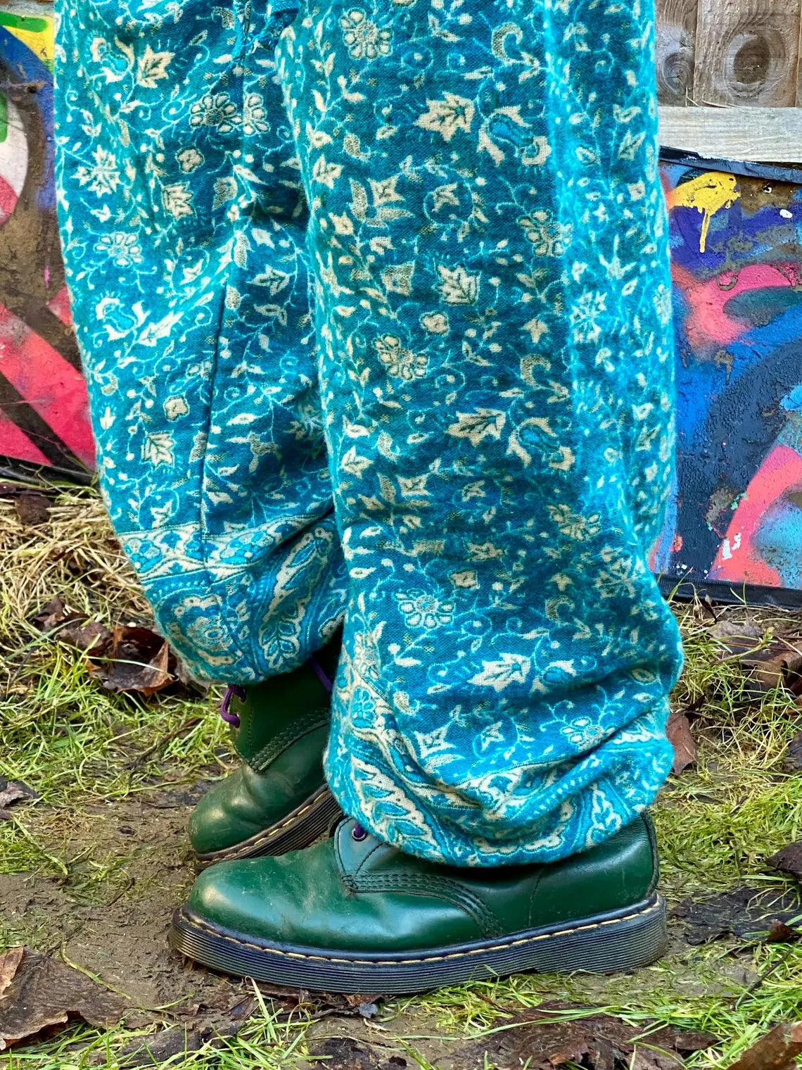 Extra Thick Cosy Warm Winter Blanket Trousers - Turquoise