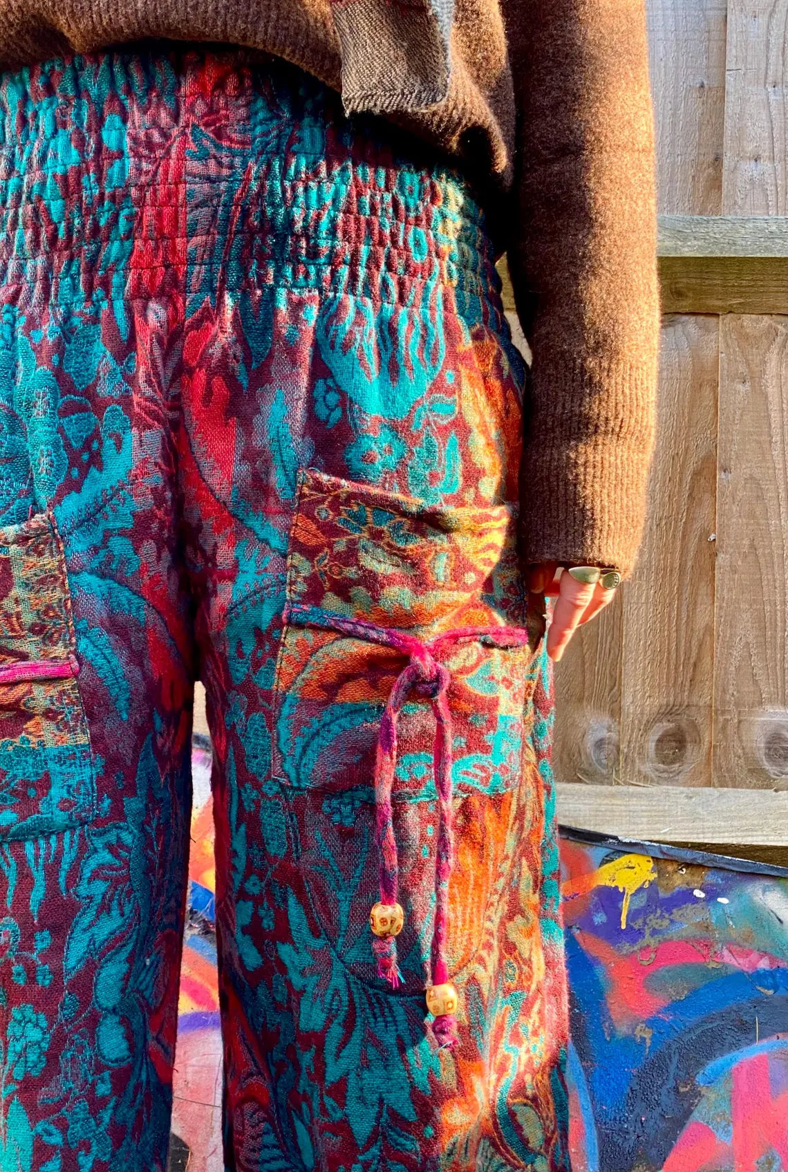 Cosy Warm Winter Blanket Trousers - Conker