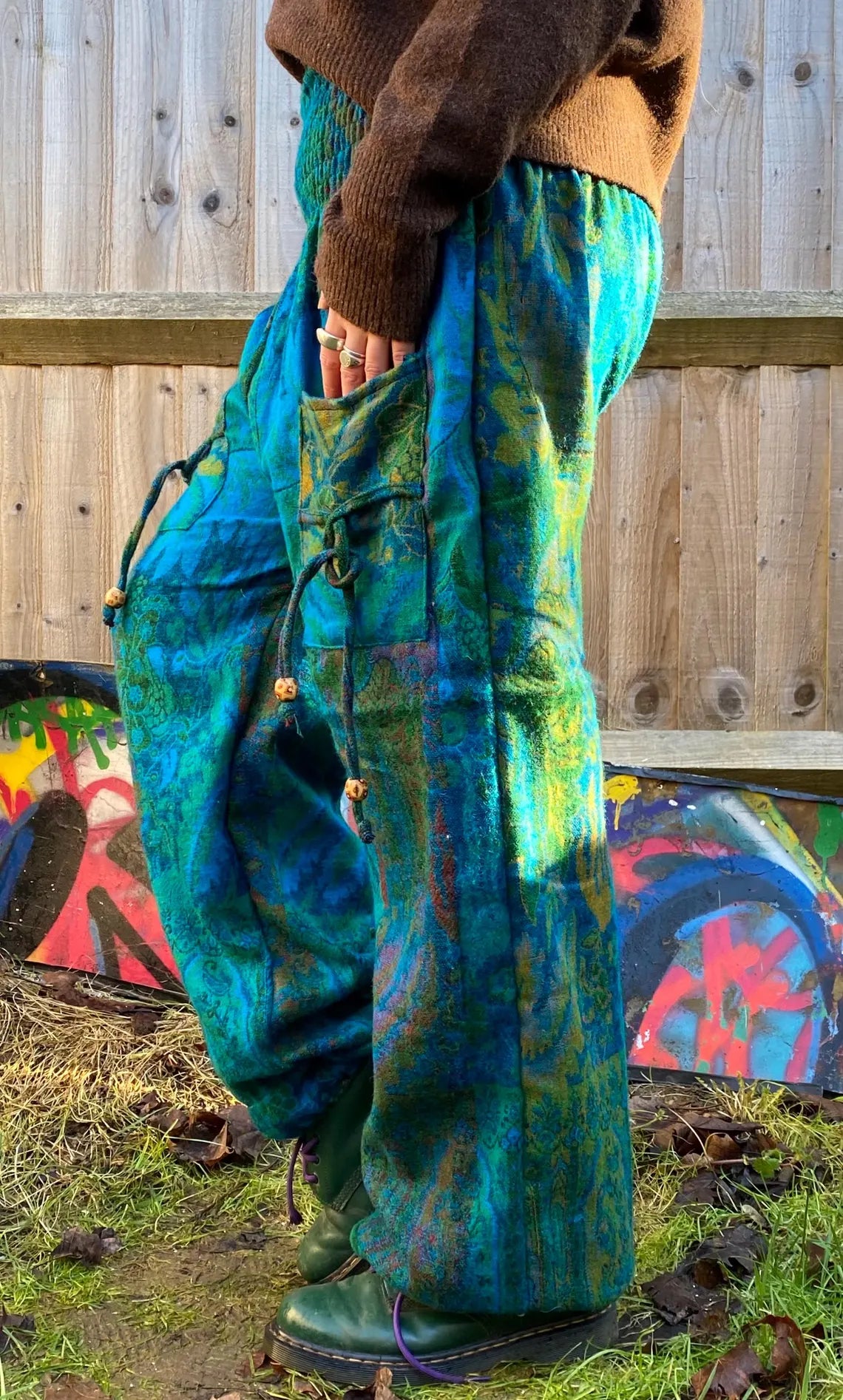 Cosy Warm Winter Blanket Trousers - Limeflower