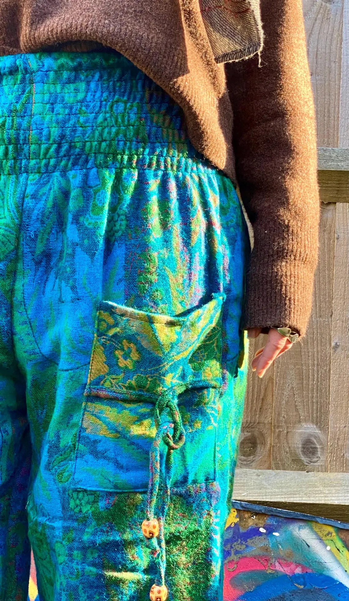 Cosy Warm Winter Blanket Trousers - Limeflower