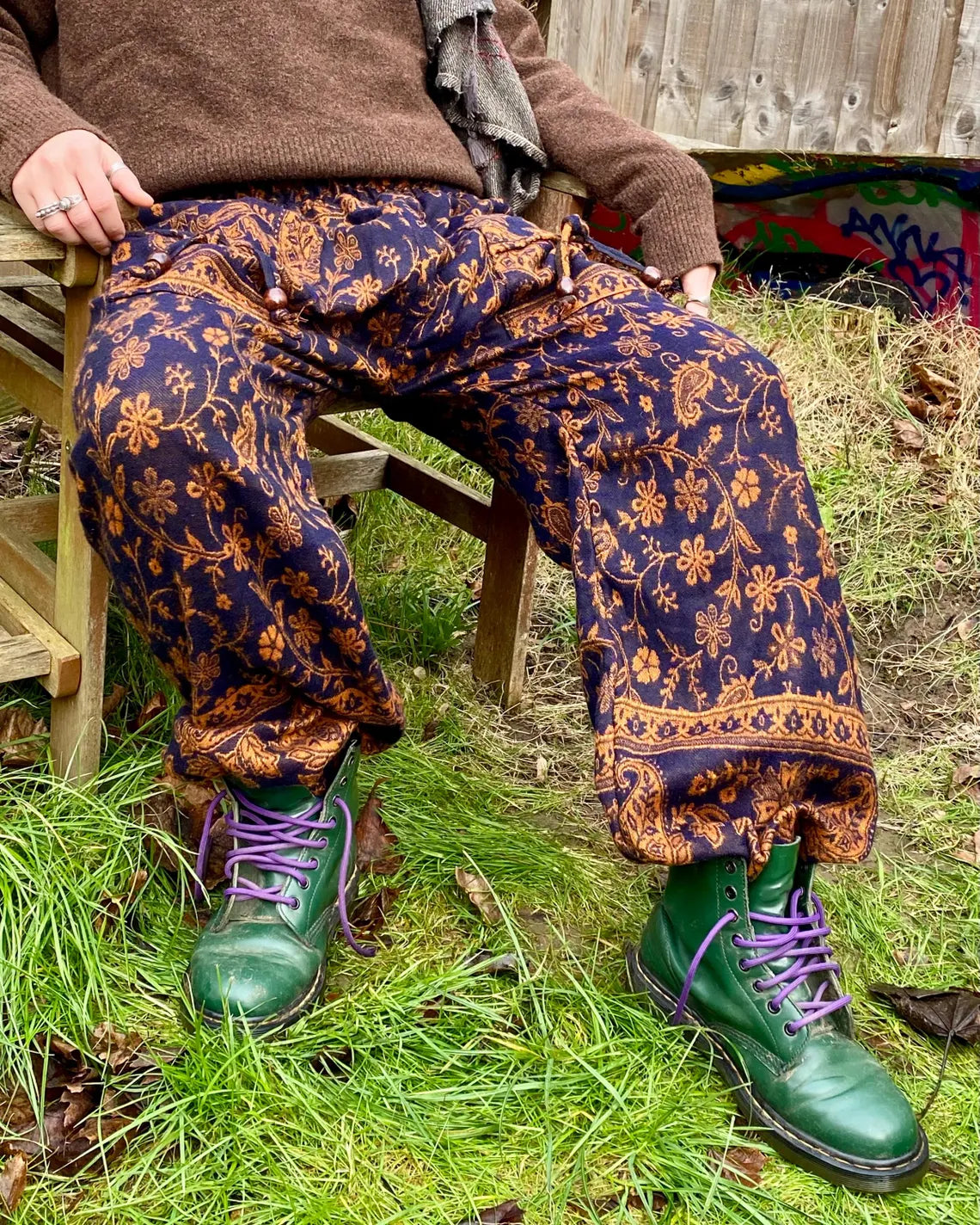 Cosy Warm Winter Blanket Trousers - French Navy