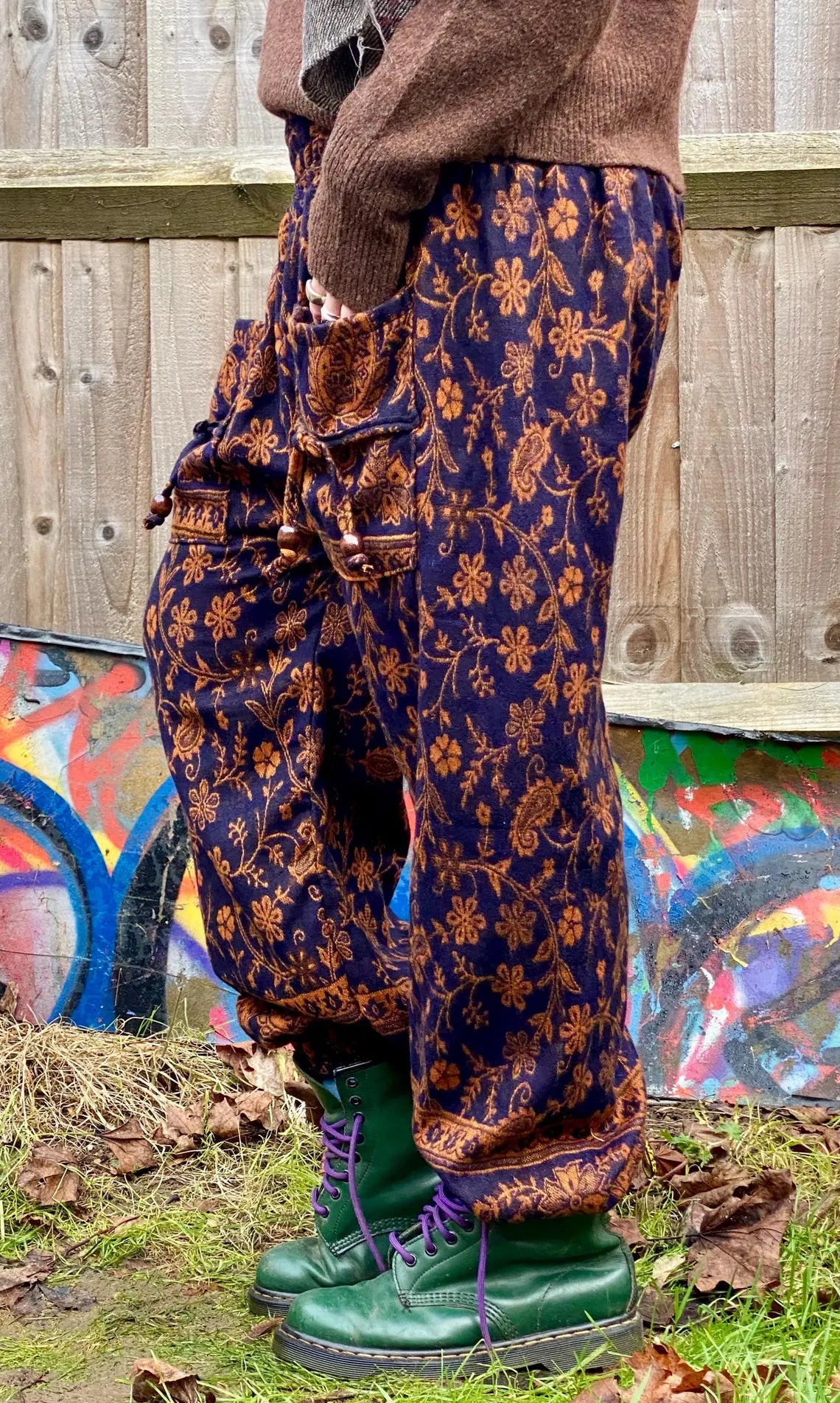 Cosy Warm Winter Blanket Trousers - French Navy