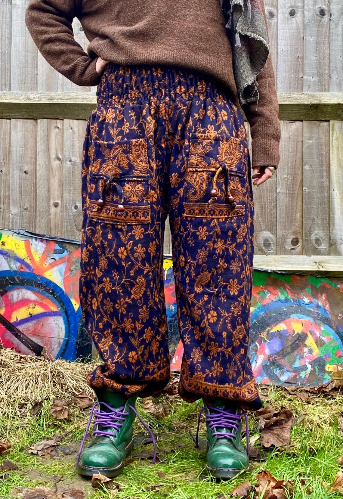 Cosy Warm Winter Blanket Trousers - French Navy