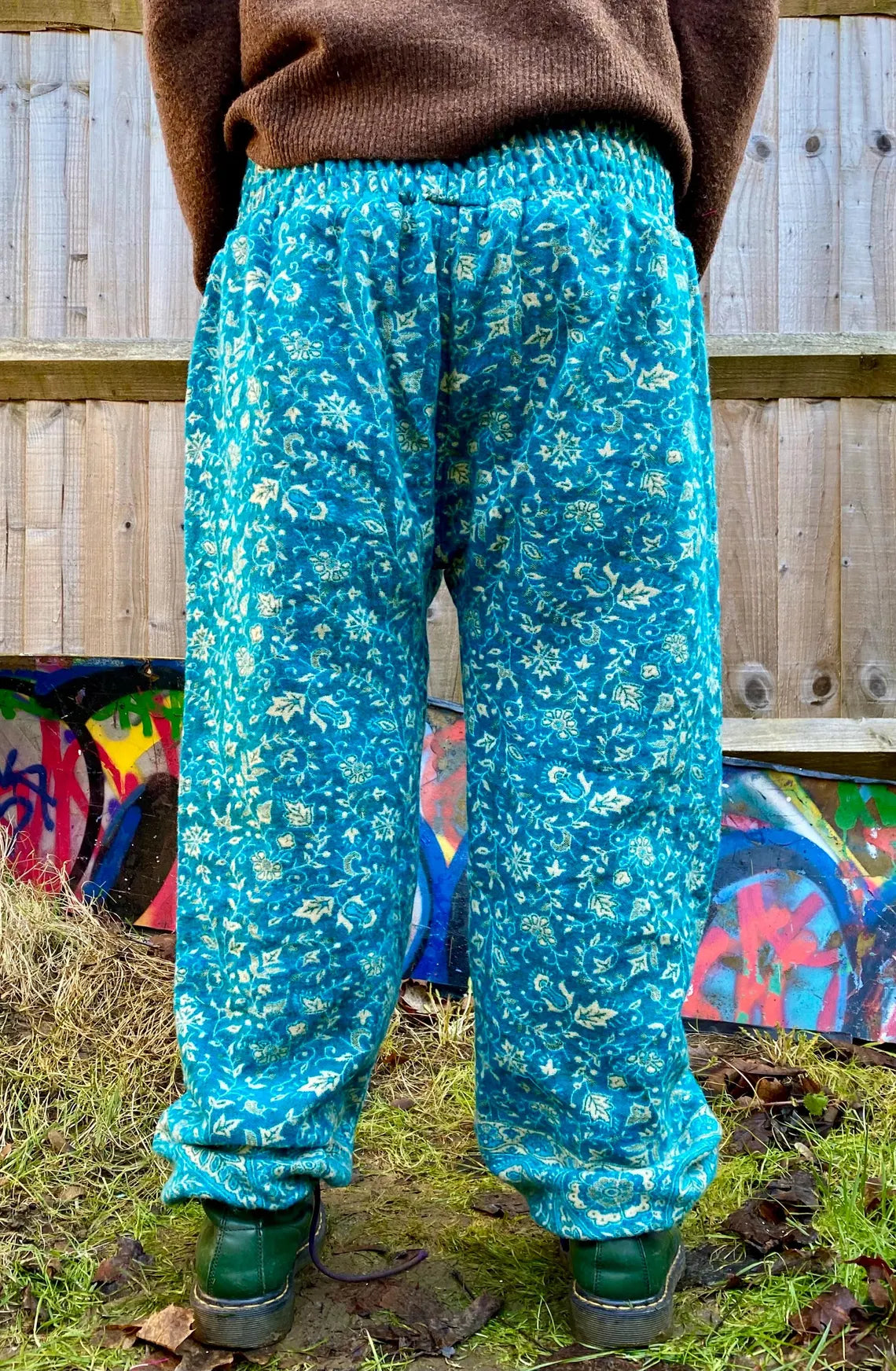 Extra Thick Cosy Warm Winter Blanket Trousers - Turquoise