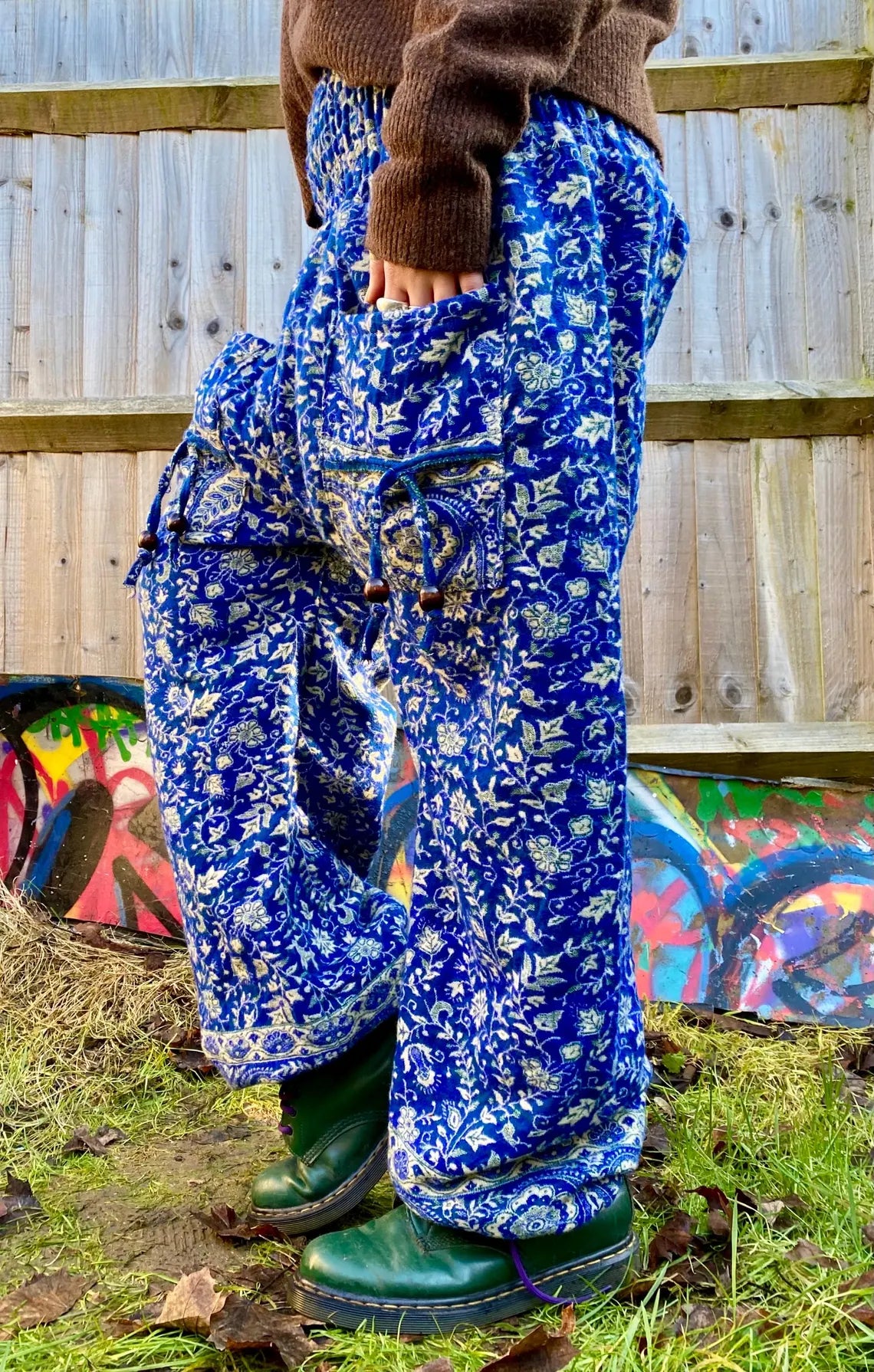 Extra Thick Cosy Warm Winter Blanket Trousers - Royal Blue