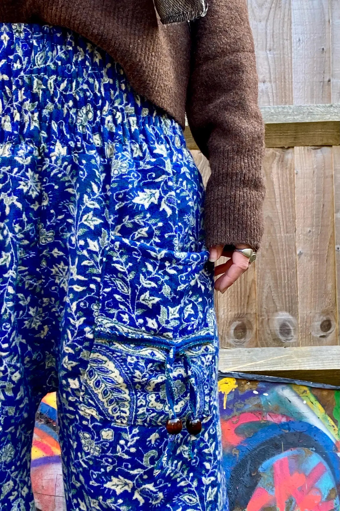 Extra Thick Cosy Warm Winter Blanket Trousers - Royal Blue