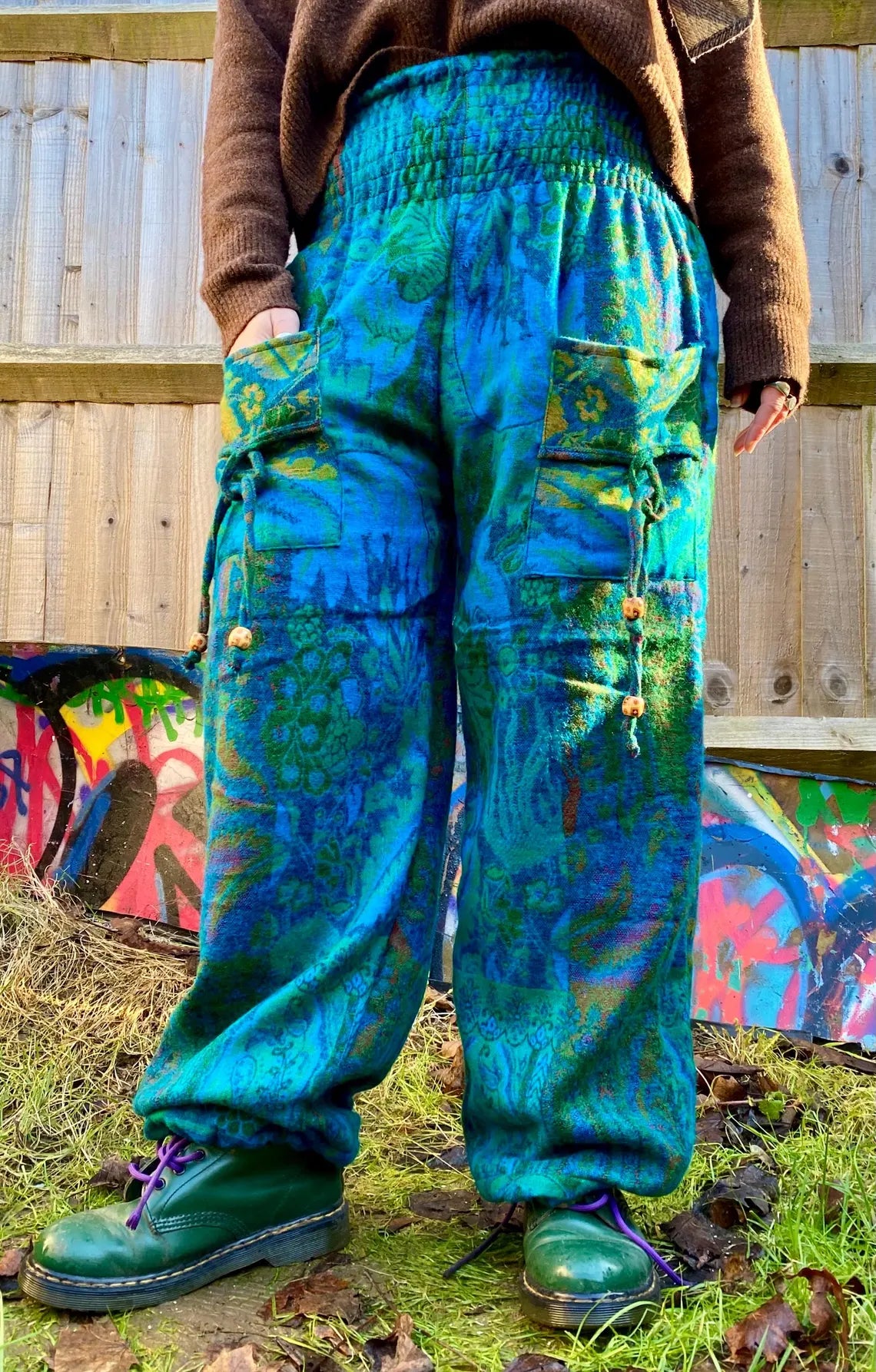 Cosy Warm Winter Blanket Trousers - Limeflower