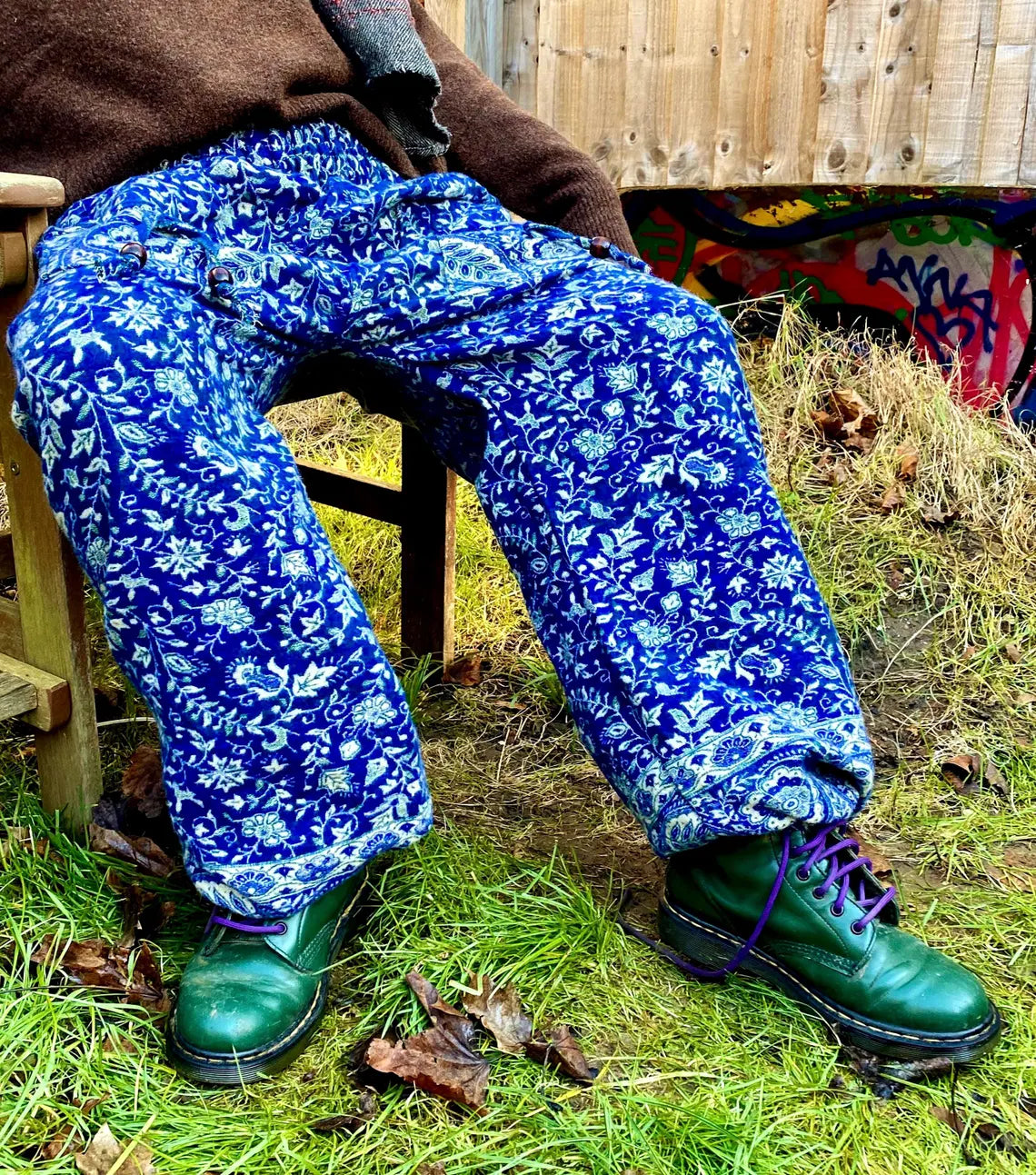 Extra Thick Cosy Warm Winter Blanket Trousers - Royal Blue