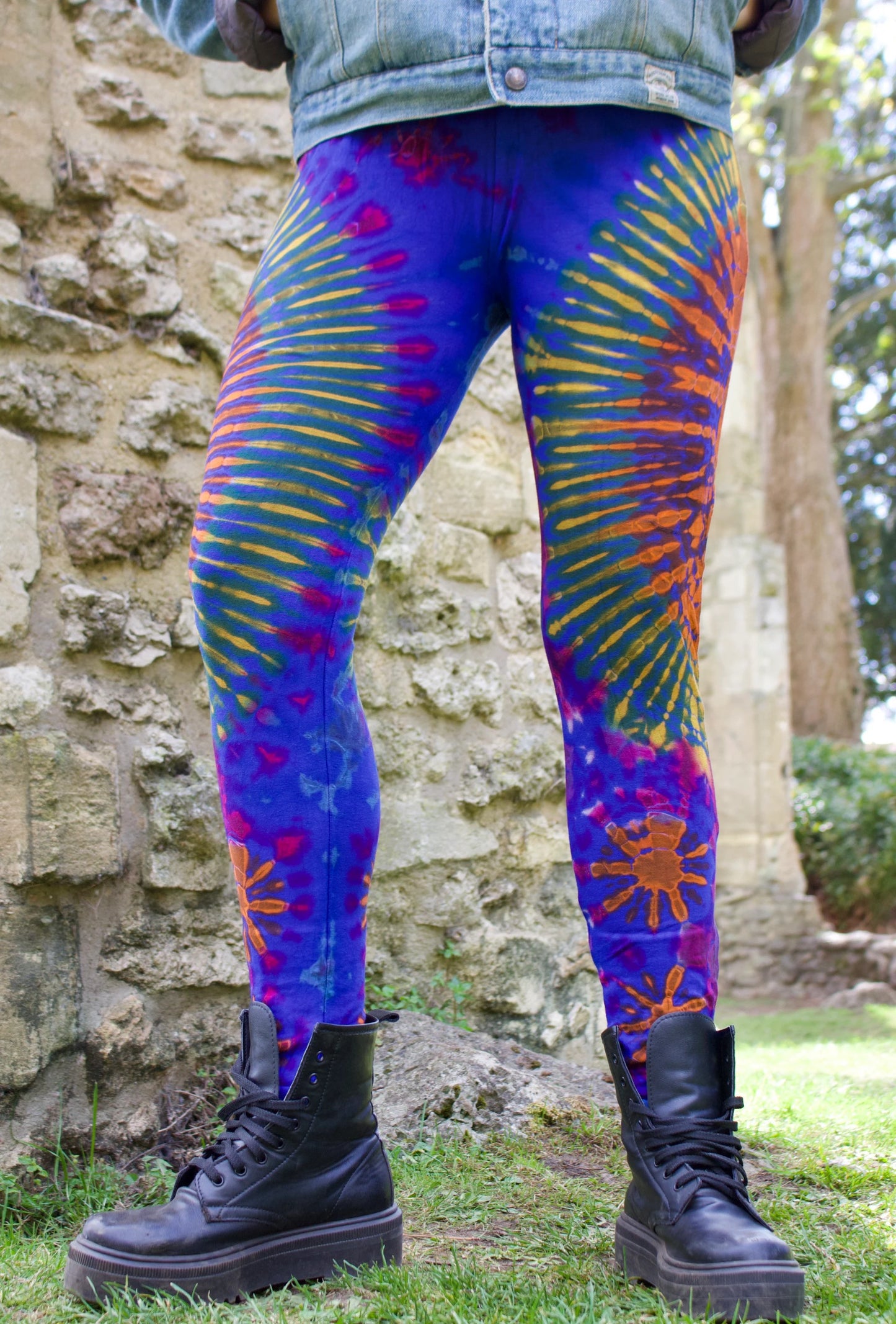 Blue Rainbow Tie-Dye Leggings REGULAR