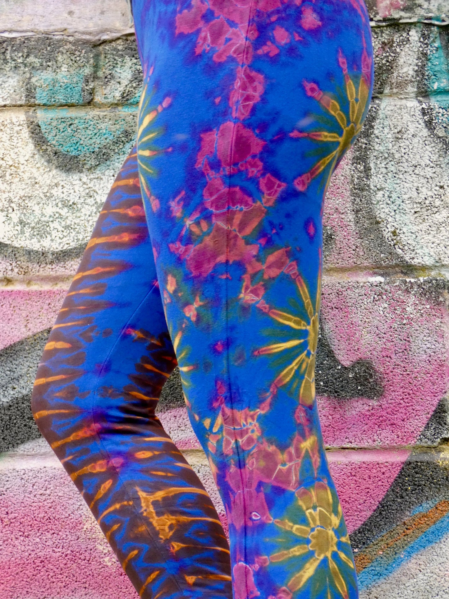 Blue Rainbow Tie-Dye Leggings REGULAR