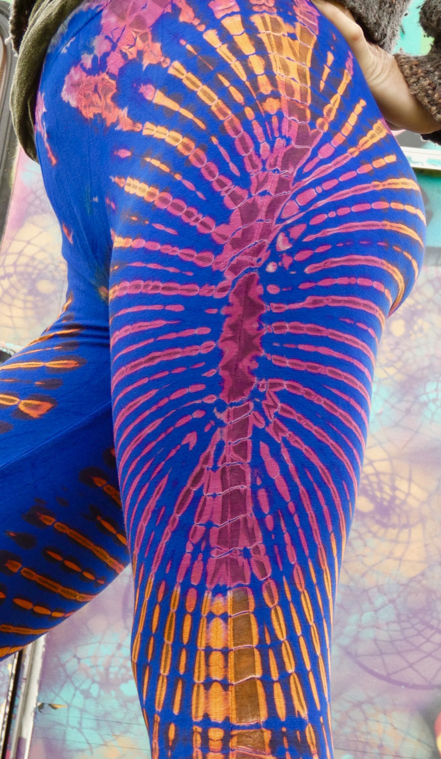 Blue Rainbow Tie-Dye Leggings REGULAR