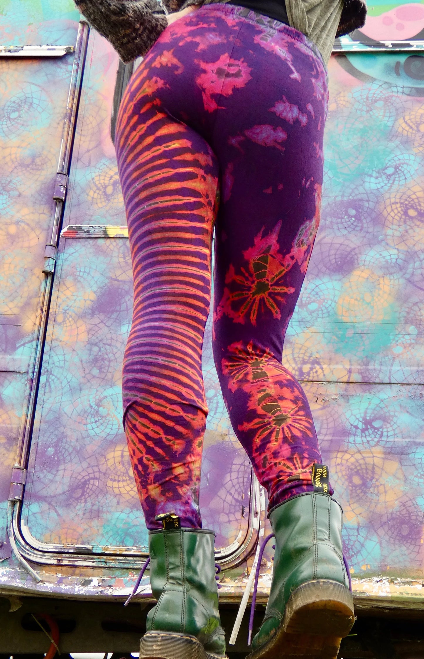 Purple Sunset Rainbow Tie-Dye Leggings REGULAR