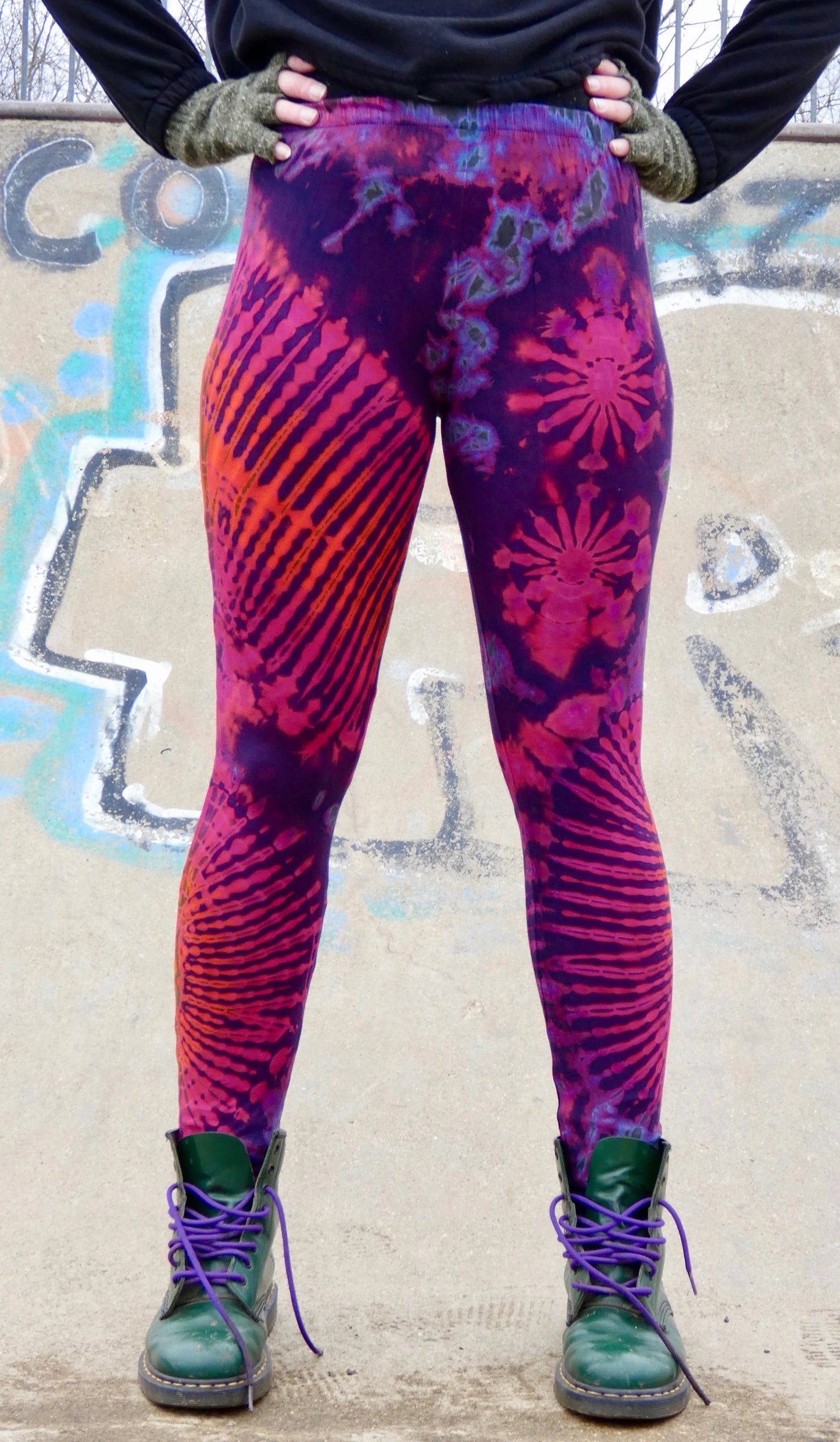 Purple Sunset Rainbow Tie-Dye Leggings REGULAR