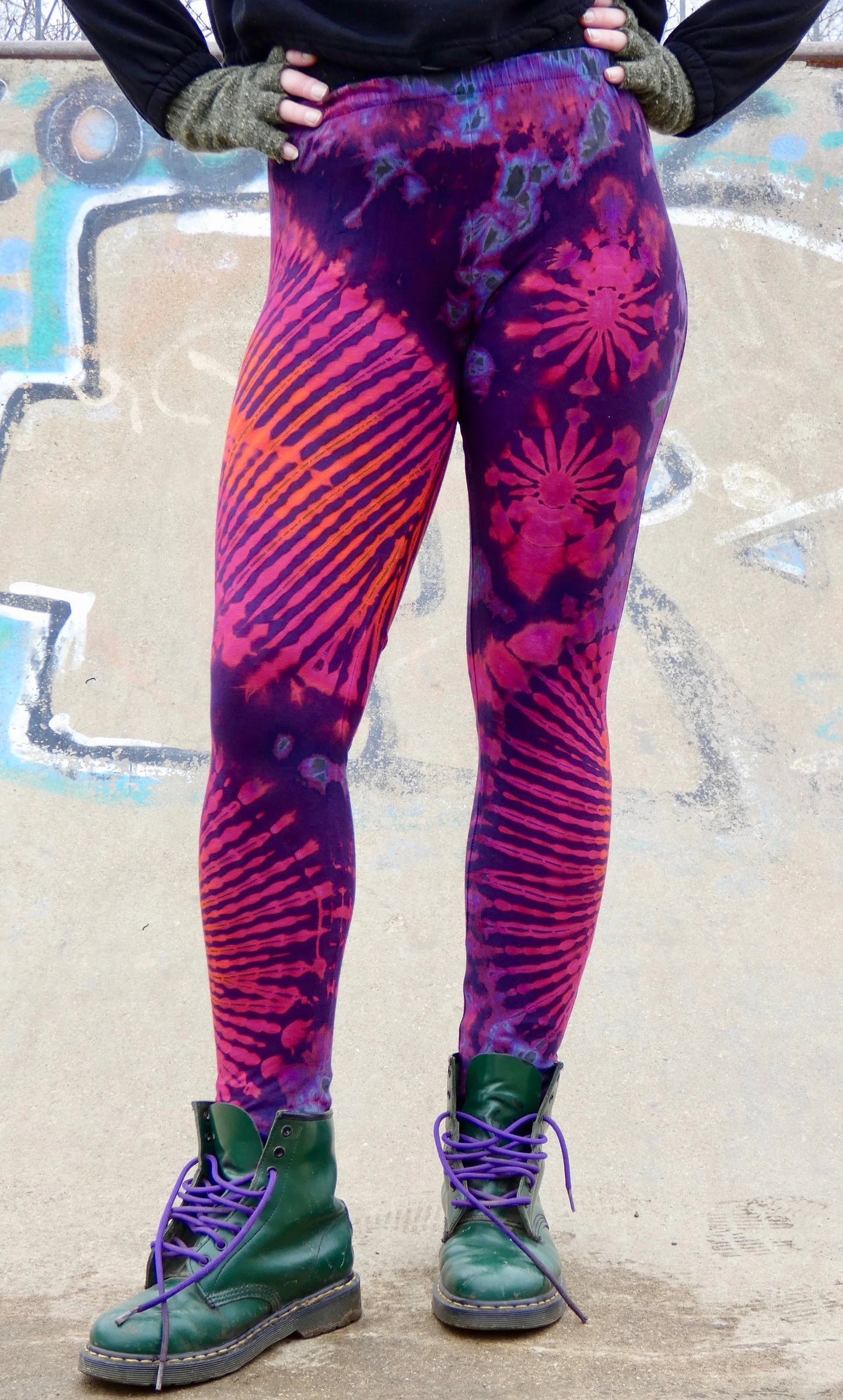 Purple Sunset Rainbow Tie-Dye Leggings REGULAR