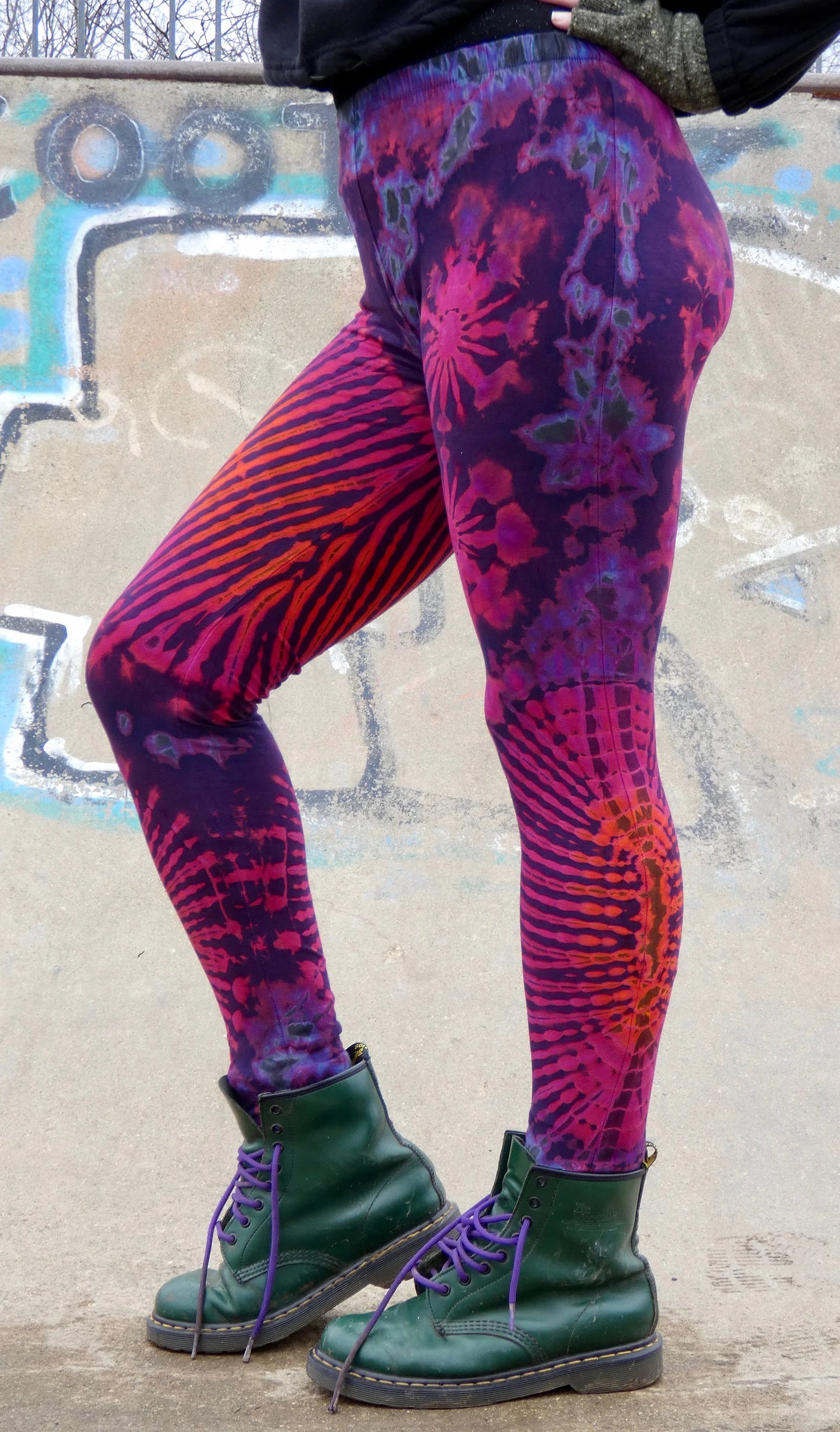 Purple Sunset Rainbow Tie-Dye Leggings REGULAR