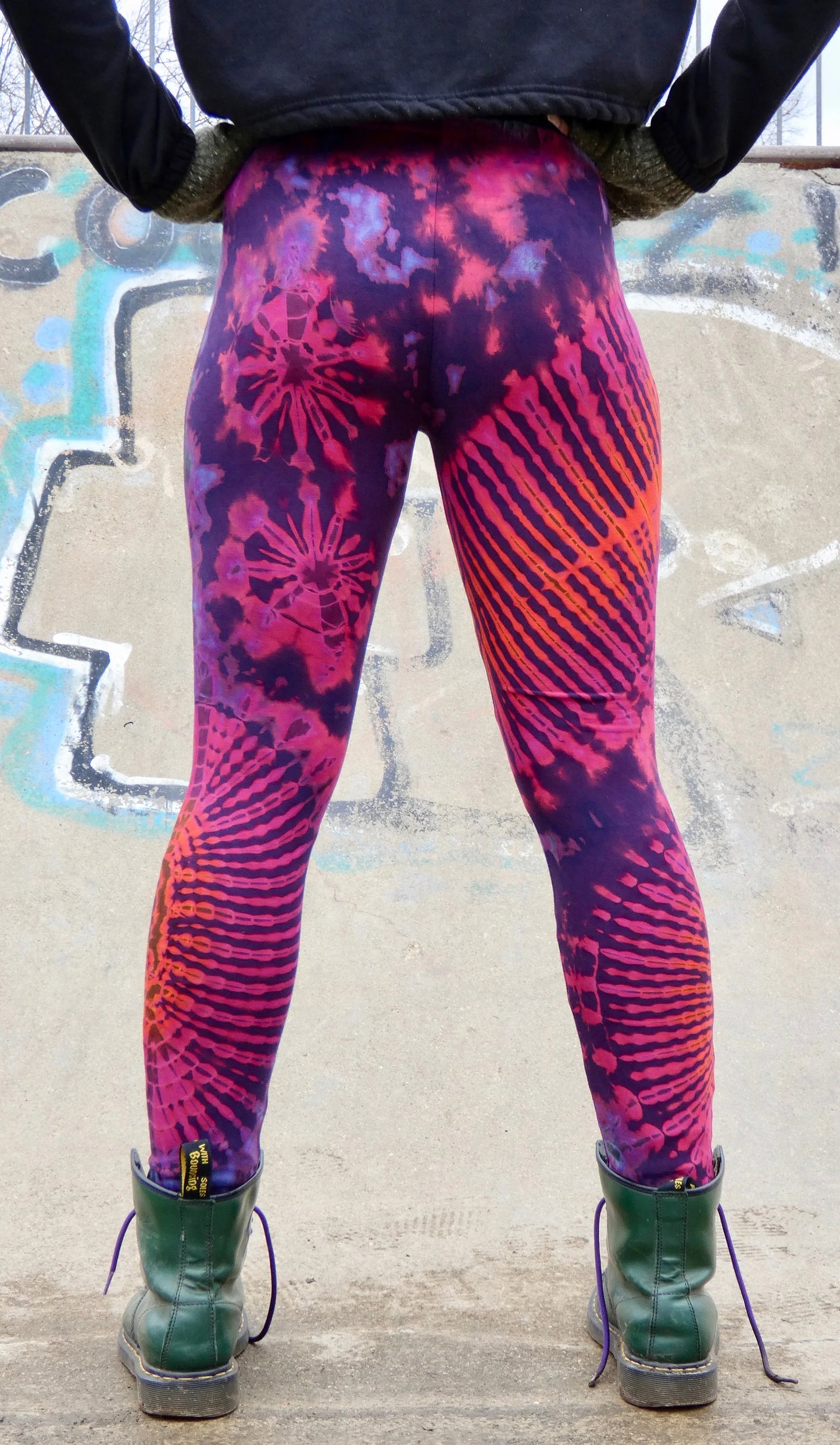 Purple Sunset Rainbow Tie-Dye Leggings REGULAR