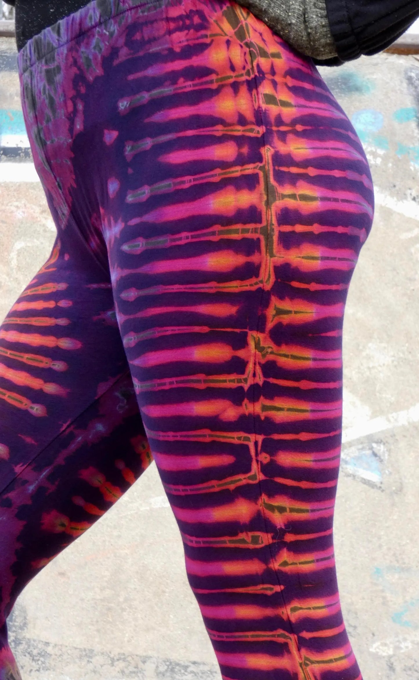 Purple Sunset Rainbow Tie-Dye Leggings REGULAR