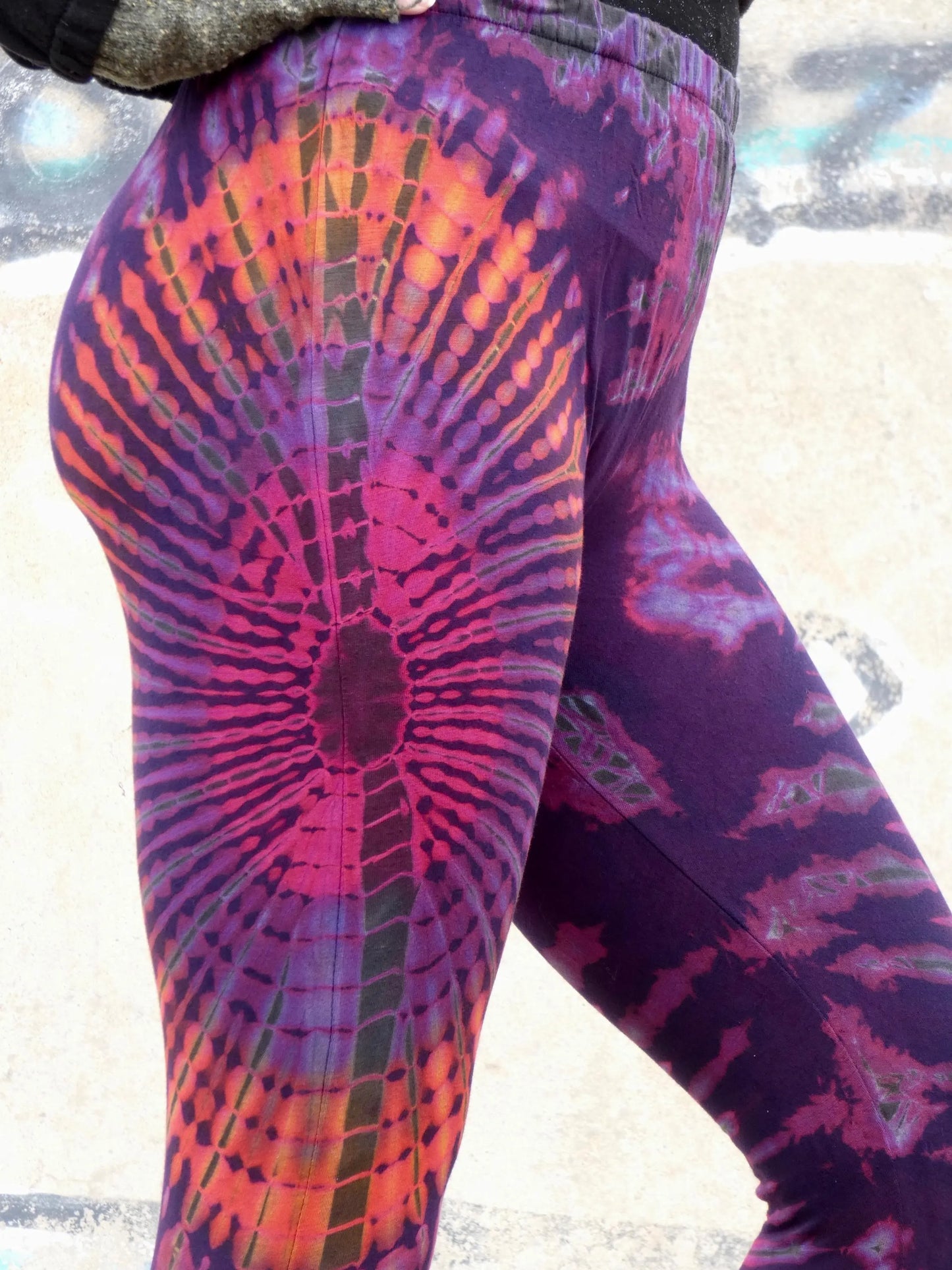 Purple Sunset Rainbow Tie-Dye Leggings REGULAR