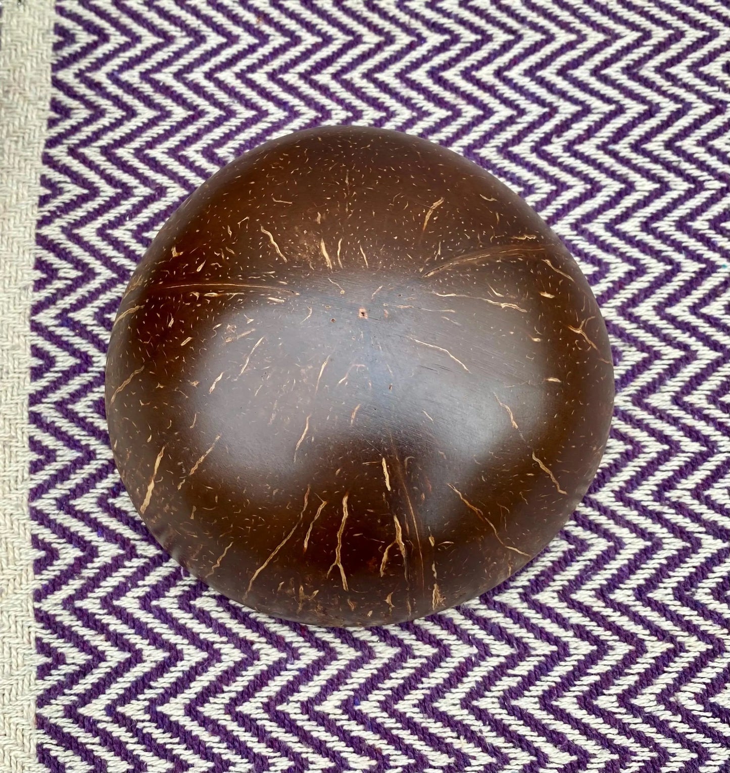 Cream Coconut Bowl with Mother of Pearl Inlay Light Arch