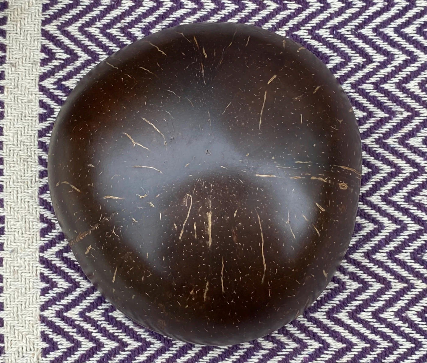 Cream Coconut Bowl with Mother of Pearl Inlay Light Circle