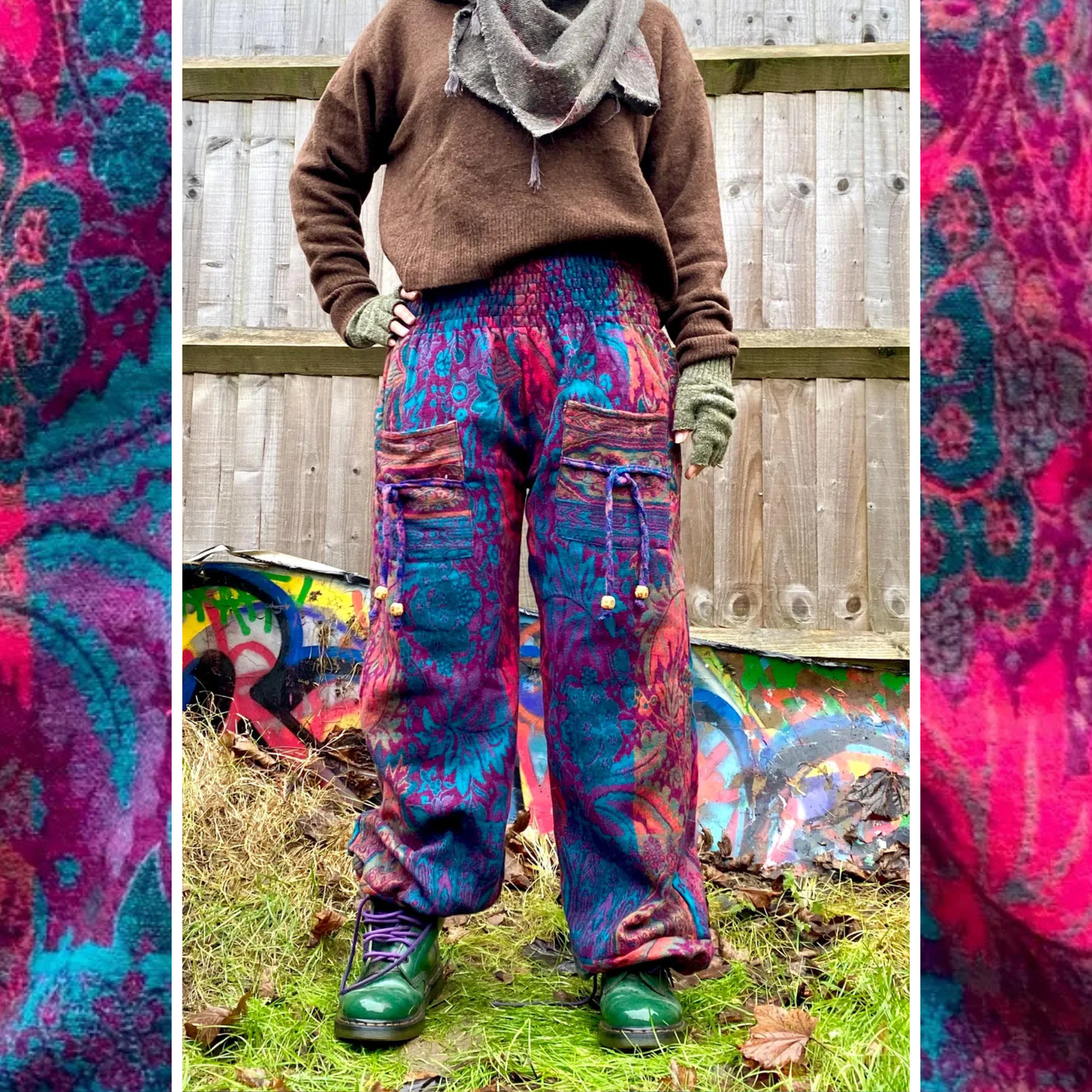 Cosy Warm Winter Blanket Trousers - Anemone